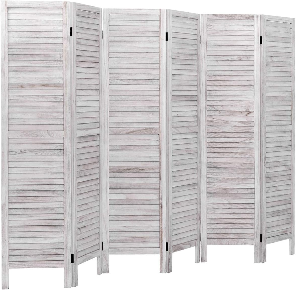 Giantex 6 Panel Wood Room Divider, 5.6 Ft Tall Oriental Folding Freestanding