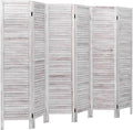 Giantex 6 Panel Wood Room Divider, 5.6 Ft Tall Oriental Folding Freestanding by Giantex