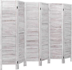 Giantex 6 Panel Wood Room Divider, 5.6 Ft Tall Oriental Folding Freestanding by Giantex