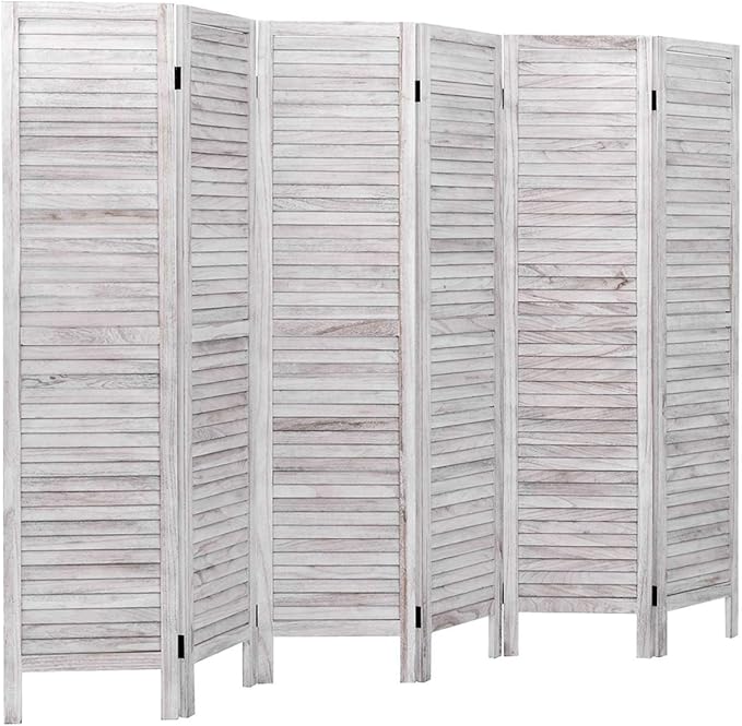 Giantex 6 Panel Wood Room Divider, 5.6 Ft Tall Oriental Folding Freestanding by Giantex