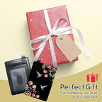BWEGRHE Small Travel Wallets, Hummingbird Floral Sakura Slim Minimalist Front - Image 7
