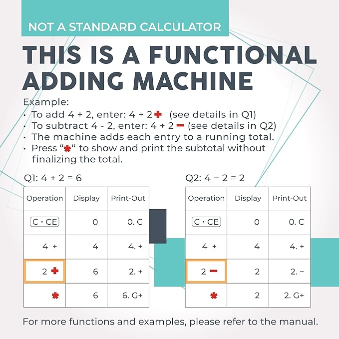 CATIGA New & Upgraded 2025 Printing Calculator Adding Machine 10 Key, Desktop - Image 5