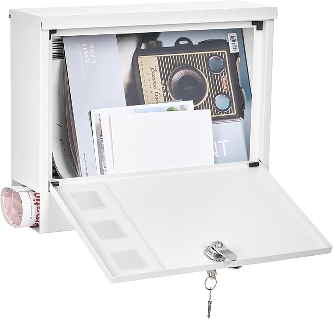 LAND·VOI Locking Mailbox Wall Mounted, Metal Postbox - Image 7