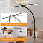 ShineTech Led Desk Lamp for Office Home, Bright Double Head Desk Light - Image 9