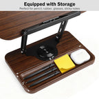 Book Stand with Light & Storage, Book Holders for Reading Hands Free | bible stand holder, wooden cookbook stand, adjustable Height, 360 °Angle, for Recipe Magazine Laptop Tablet Bible