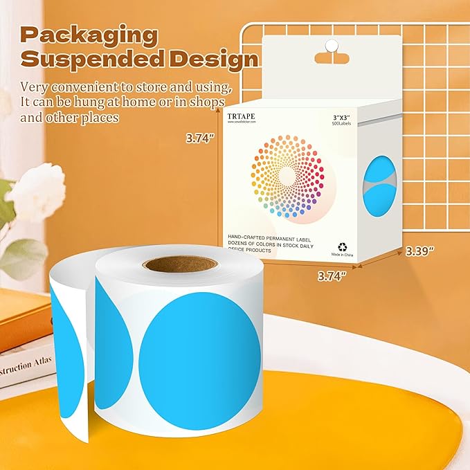 3 Inch Round Color Coding Labels - Image 3