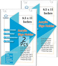 PecMuikee Acrylic Sign Holder 8.5x11, Wall Mount Acrylic Sign Holder and by PecMuikee