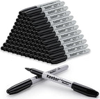 Keebor Black Permanent Markers Bulk of 100 Pack, Fine Point Permanent Marker Set by Keebor