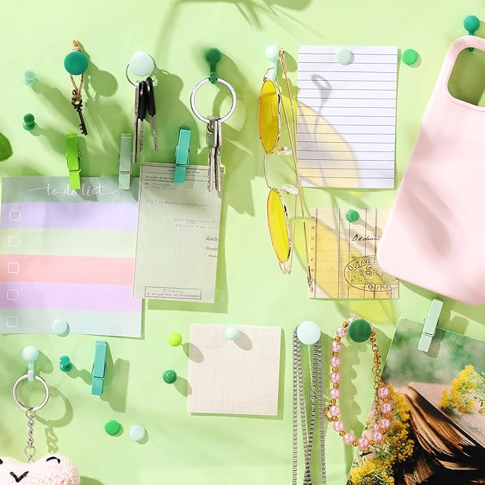 600 Pcs Decorative Push Pins, Plant Green Thumb Tacks 6 Types Cute Push Pin Clip - Image 4