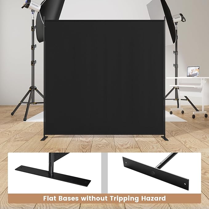 C-Hopetree 1 Panel Room Divider, 6 Ft Tall Indoor Folding Privacy Screen - Image 3