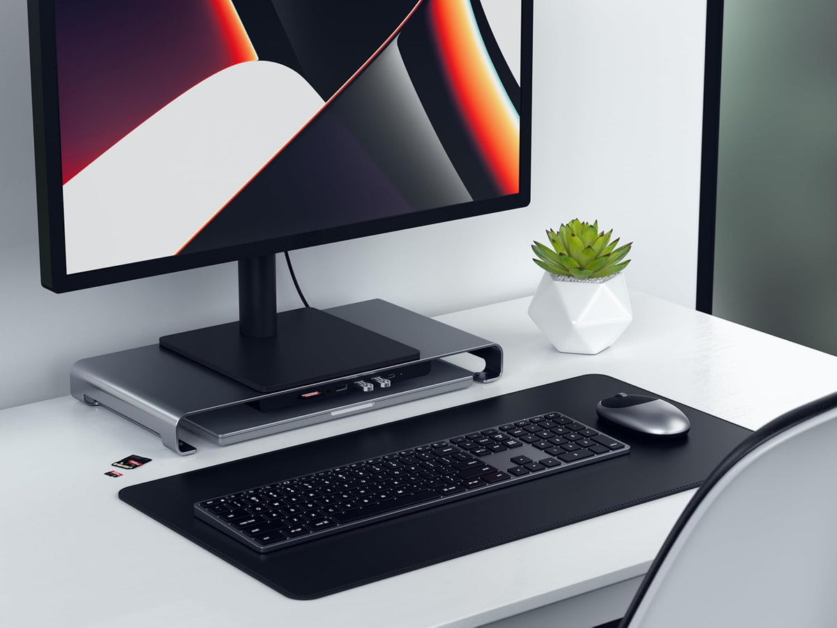 Satechi USB-C Hub Monitor Stand, 3 USB 3.0 Ports, For Desktop Computers