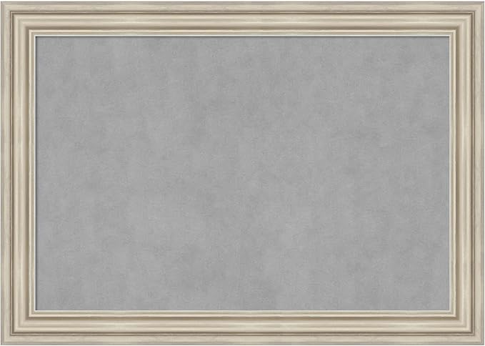 Amanti Art Silver Framed Magnetic Board 30x42 Large Vision Board by AmantiArt