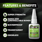 Medium Super Glue Liquid, All Purpose CA Glue - Image 2
