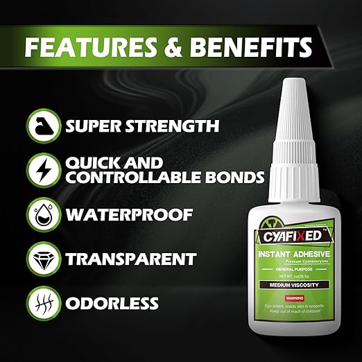 Medium Super Glue Liquid, All Purpose CA Glue - Image 2
