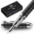 Wordsworth & Black Majesti Fountain Pen -, Luxury Case, Chrome Finish, Iridium by WordsworthBlack