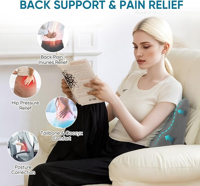AHUAWA Back Support Pillow for Recliner Chair, Memory Foam Couch Back Cushions - Image 3
