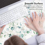 QIYI Large Mouse Pad, Cute Green Leaves Desk Mat - Image 5