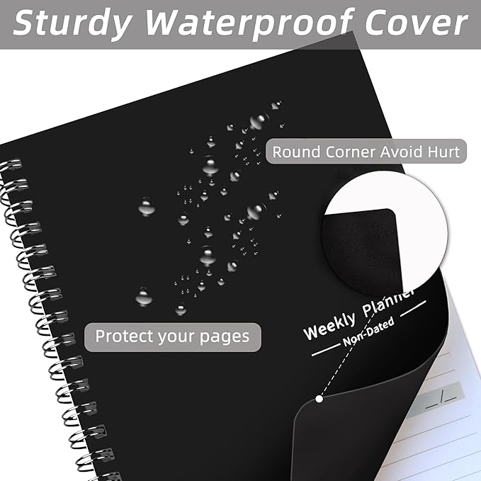 Undated Weekly Planner, Weekly Goals Notebook, A5 To Do List Planner, Habit - Image 2