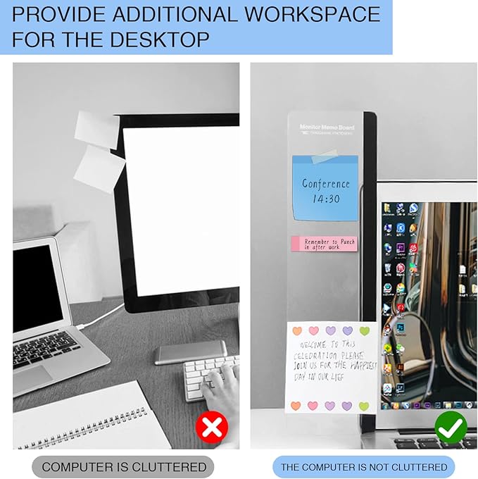 Office Desk Accessories 2pcs Multifunction Computer Monitor Memo Board - Image 3