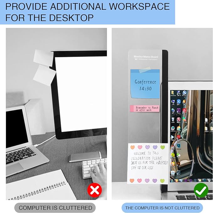 Office Desk Accessories 4pcs Multifunction Computer Monitor Memo Board - Image 3