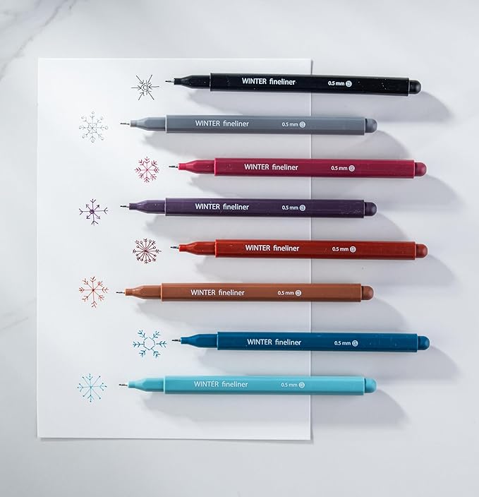 DIVERSEBEE Fine Tip Pens, 8 Bible Pens No Bleed Through, 0.5mm Fine Point - Image 2