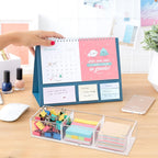 Acrylic 3in1 Sticky Note Holder Desk Organizer with 3 Compartments | with Non-slip Pads,11.8" x 3.94" x 2.36" Self-Stick Memo Pad Dispenser for School Office Home Post Bank