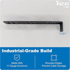 ICC 6” Metal L-Shaped Cable Management Bracket, Vertical/Horizontal, Rack or - Image 2