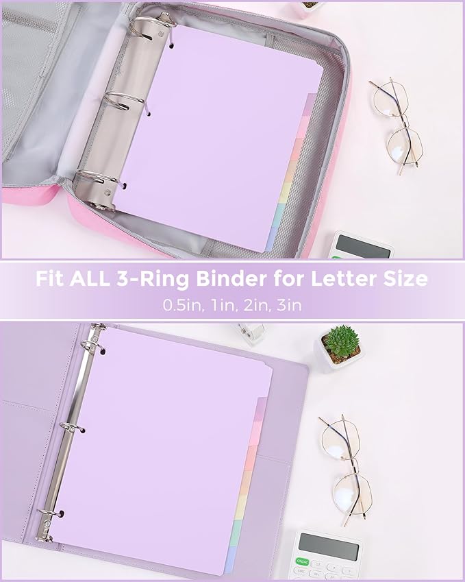 SKYDUE Durable Plastic 8-Tab Dividers, Big Tab Dividers - Image 5