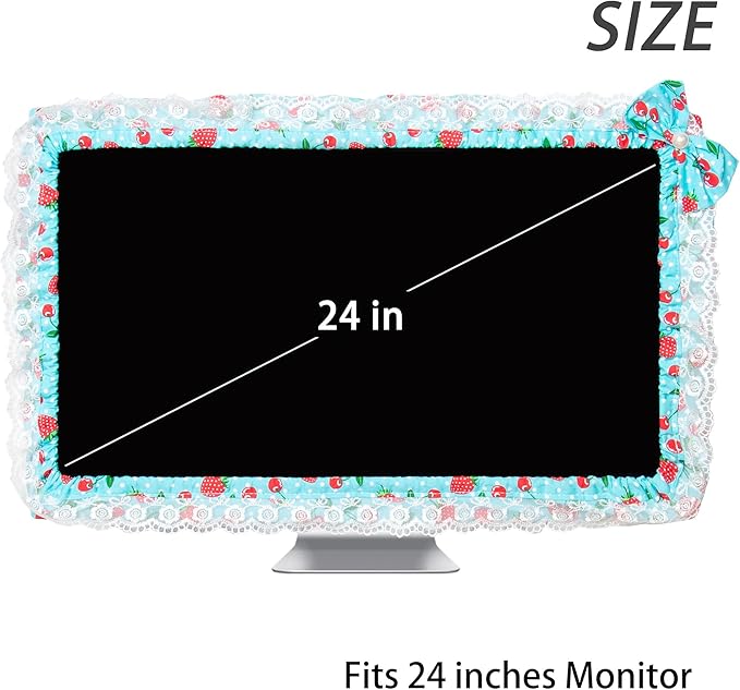 Kingshion 24-inch Cute Lace Fabric Monitor Cover - Image 2