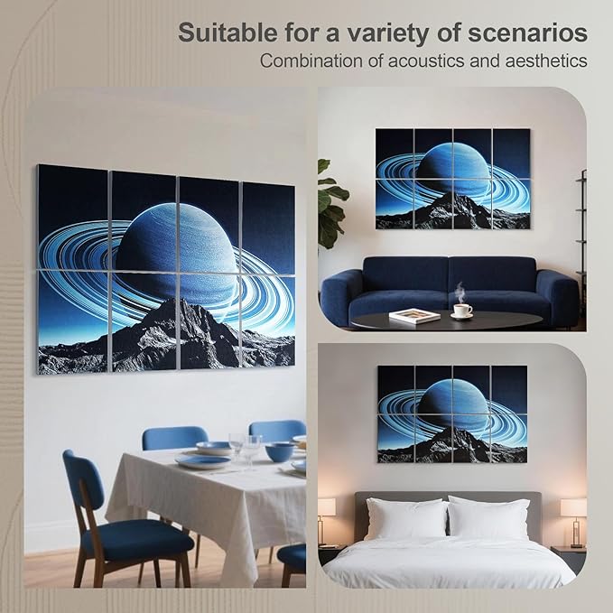 UMIACOUSTICS 8 Pcs 0.7Inch Thick Art Acoustic Panels, Total 47.2” x 31.5” - Image 8