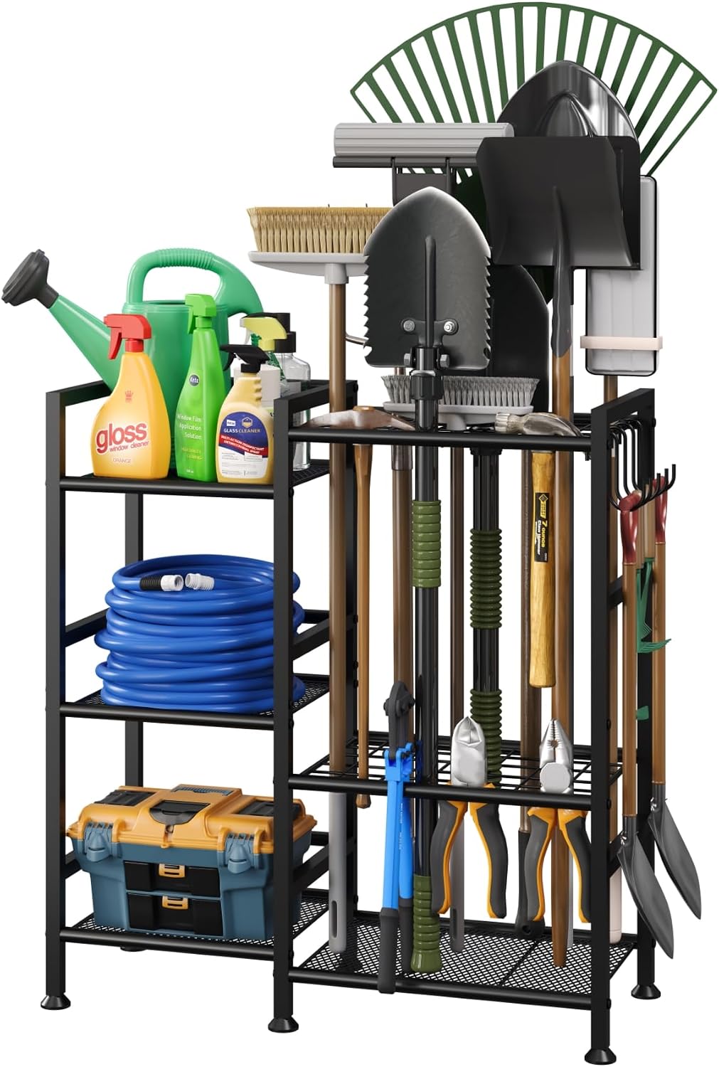 keomaisyto garden tool organizer with large hooks, garage, main product view