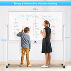 maxtek Rolling Whiteboard, 72x48 Large Double-Sided White Board Dry Erase on - Image 5