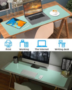 Leather Desk Pad Protector, Large Desk Mat, Mouse Pad, Non-Slip PU Leather Desk - Image 6