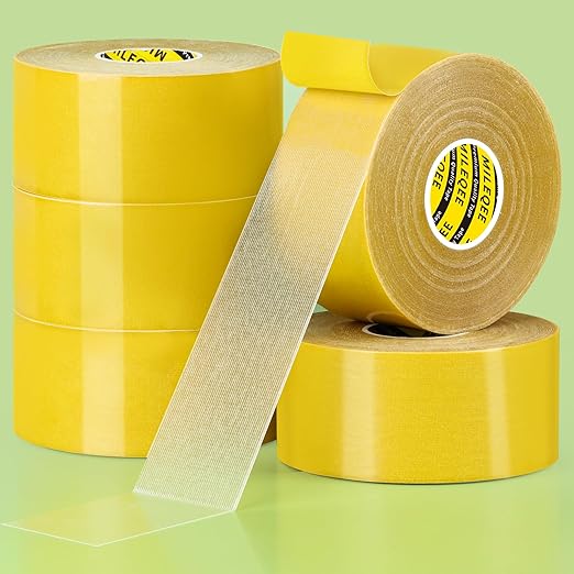 MILEQEE 5Pack Double Sided Tape Heavy Duty, 2in x 66FT, Super Sticky Resistente by MILEQEE
