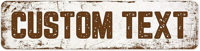 Custom Sign, Custom Street Sign, 11 Font Colors, 13 Font Styles, 4 Hole Options by MySignCenter
