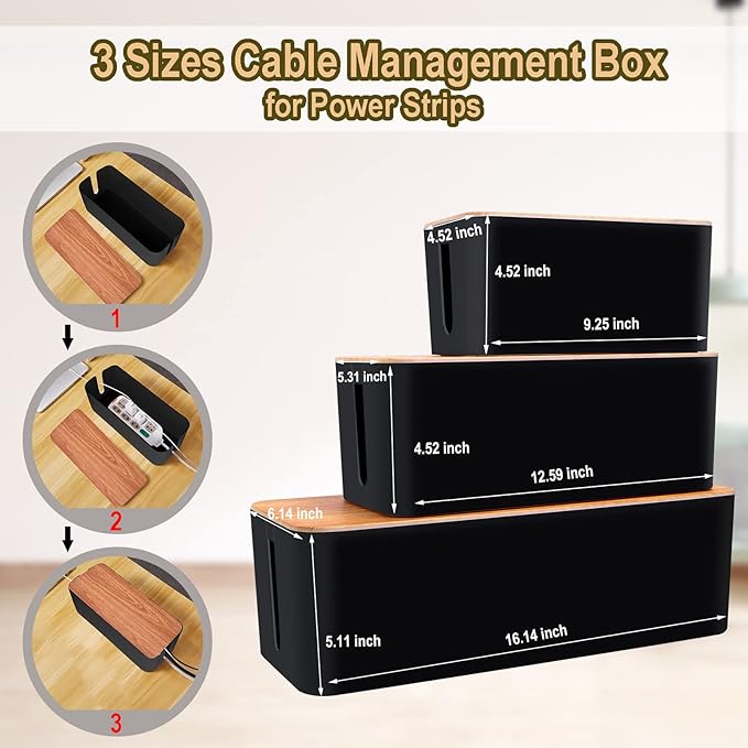 YUANYE Cable Management Box Cable Management Kit - Image 2