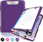 Purple Clipboard with Storage, TFDLCG zm Clip Boards with Storage Compartments by TFDLCGzm