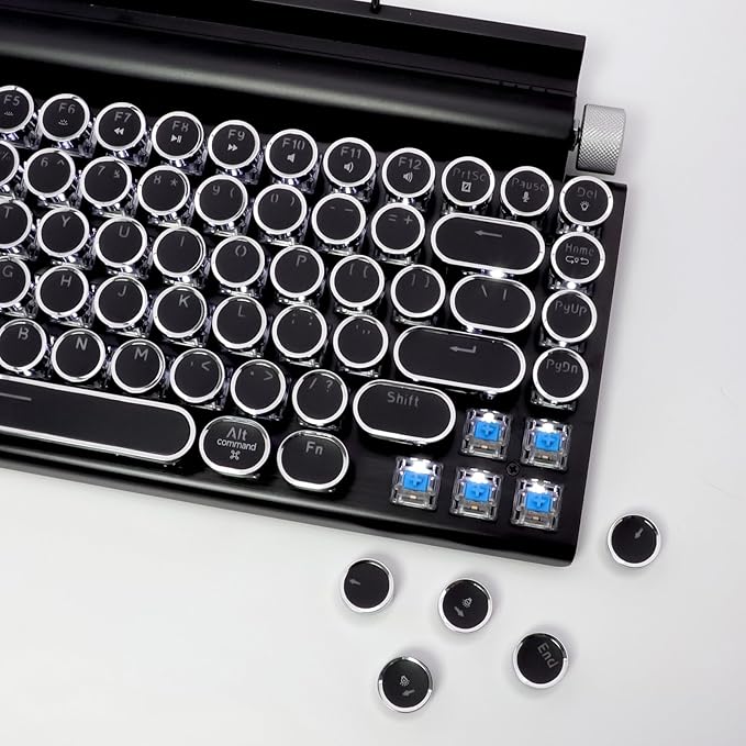 Adventurers Typewriter Style Retro Mechanical Keyboard, 83 Key Bluetooth 5.0 - Image 5