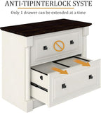 blini 2 Drawer File Cabinet Farmhouse Lateral File Cabinet - Image 5
