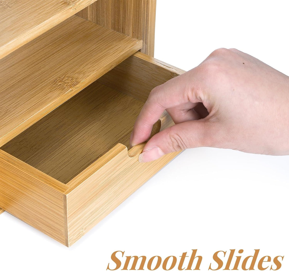 Eorbow Bamboo Desktop Bookshelf, Expandable Counter Bookcase, Storage Shelves...