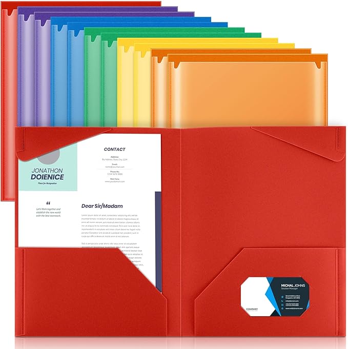 Henoyso 12 Pcs Plastic Folders by Henoyso