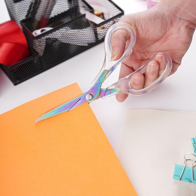 SCAIKTIG Acrylic Scissors, Titanium Coated Blades, Heavy Duty, Ambidextrous - Image 6