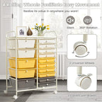 LDAILY 15 Drawer Rolling Storage Cart, Rolling Cart - Image 6