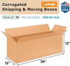 Exrta Large Shipping & Moving Boxes 36x12x12" - Image 2