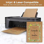 100 Sheets Kraft Paper Brown Cardstock 8.5 x 11, Goefun 80lb Card Stock Printer - Image 3