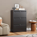 SUXXAN 3 Drawer File Cabinet, Lateral Filing Cabinet - Image 8