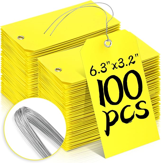 100 Pcs Waterproof Tags Writable Plastic Tags by XUWAIDSGN