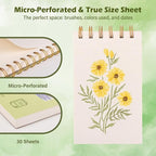 3-Packs Watercolor Paper Pad 3.5x5.5 Inch | 30 Sheets 140lb/300g, Spiral-Bound - Image 3