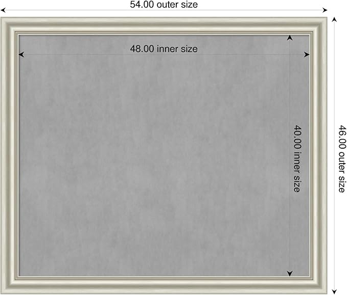 Amanti Art Silver Framed Magnetic Board 46x54 Oversize Vision Board - Image 2