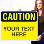 Custom Caution Sign, OSHA Sign, 24x30 Inches, Rust Free .063 Aluminum, Fade - Image 2